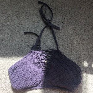 purple bikini top halter
